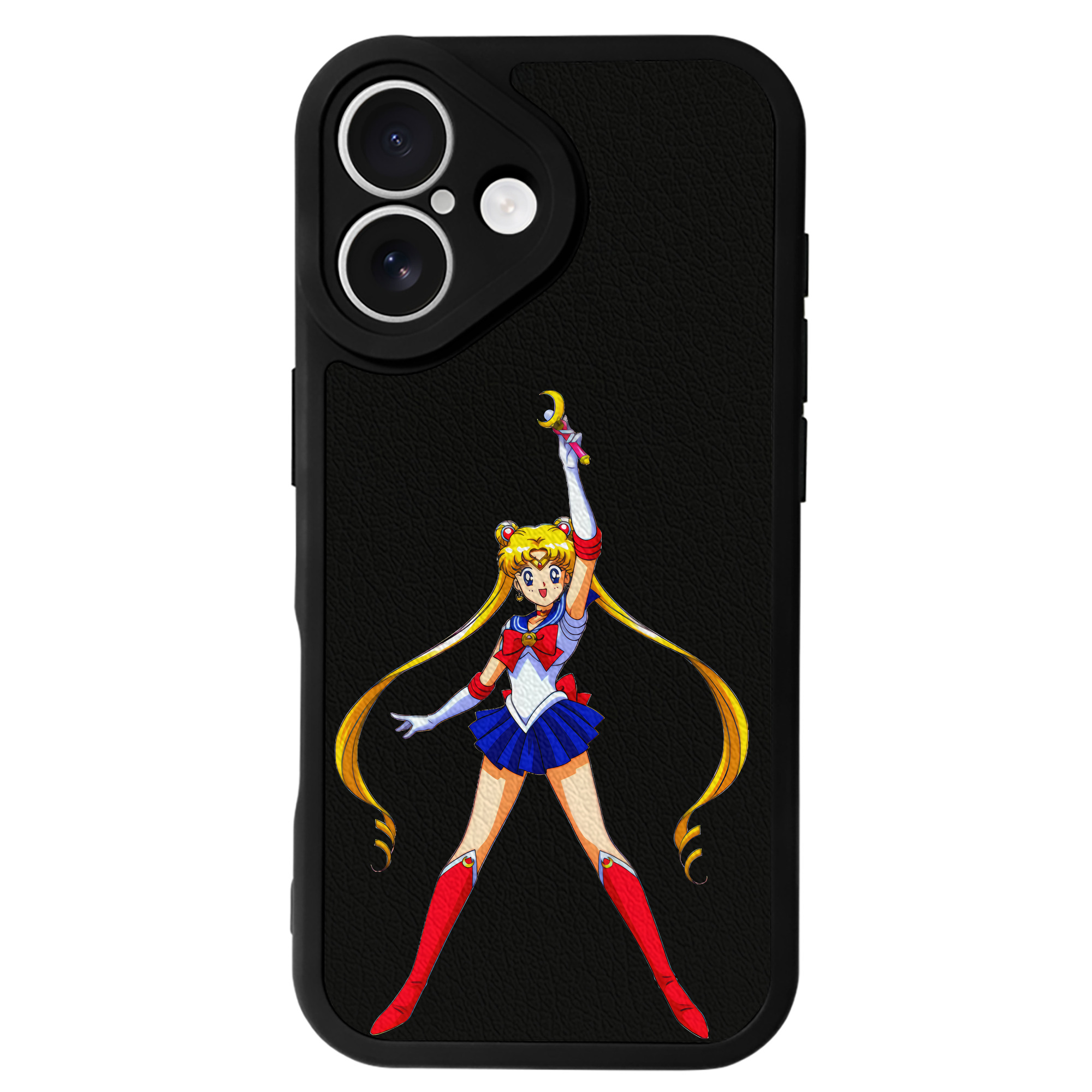 （画像用） 美少女戦士セーラームーン 月野 うさぎ つきの うさぎ Sailor Moon Tsukino Usagi 【iPhone 16シリーズ対応】シリコンスマホケース（レザー調） 材質：シリコン
